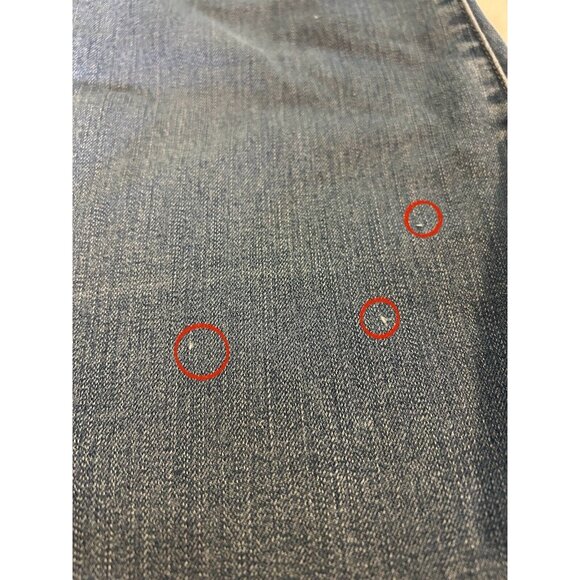 Charter Club 14 Petite womens blue jeans Lexington straight stretch DISTRESSED - Picture 10 of 12